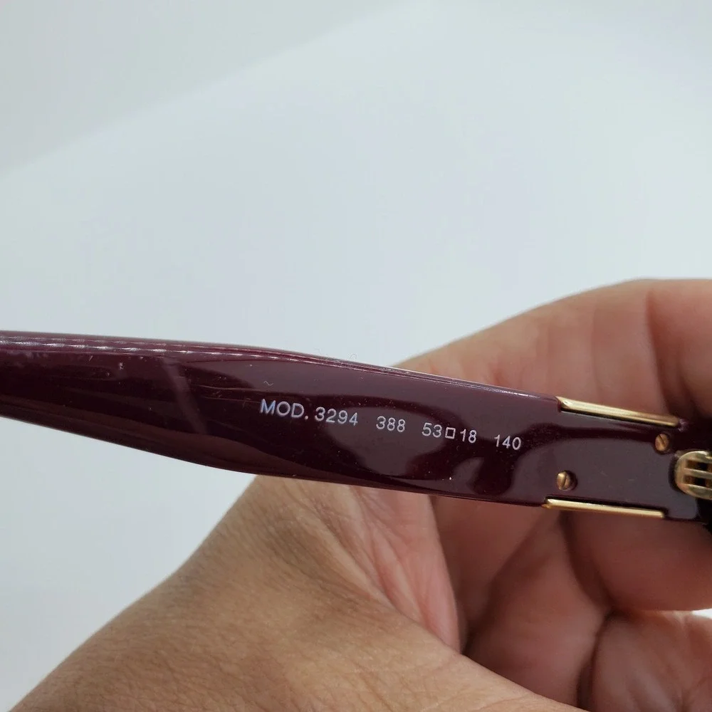 Versace 3294 388 Women Eyeglasses Frame Red Maroon Cat Eye Full Rim 53-18-140 mm